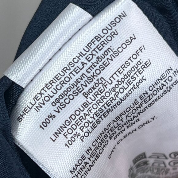 Brooks Brothers Red Fleece Sleeveless Dress Floral Navy Blue Viscose Ruffle Hem - Picture 11 of 14